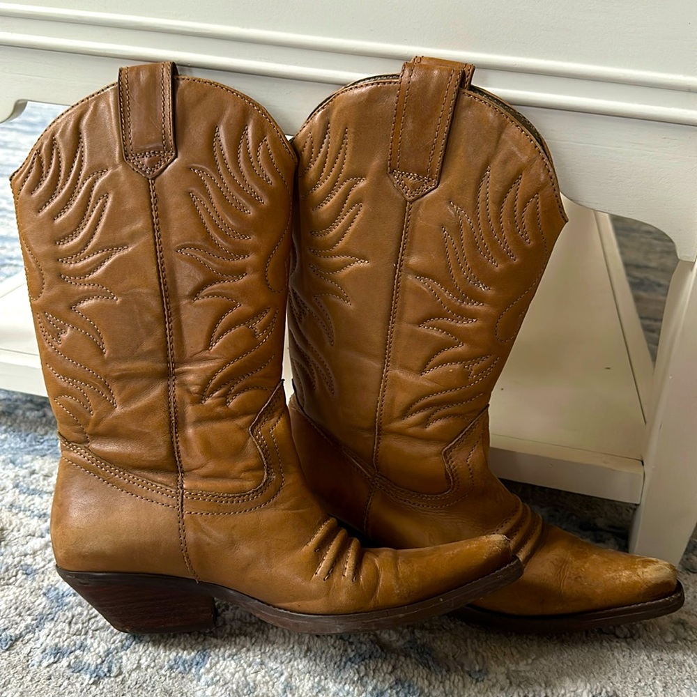 Leather Cowboy Boots
